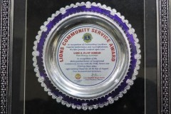 Lion A. Vijay Kumar Receives Lions Community Service Award for Outstanding Contributions.