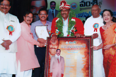 Lion Dr. A . Vijay Kumar being felicitated with the titles “Seva Sarvabhauma” and “Vadaanya Varenya” by Vamsee Art Theatres.